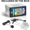 imageBOSS Audio Systems BCP62 Car Stereo  Apple CarPlay Double Din 62 Inch Capacitive Touchscreen Bluetooth No CD DVD Player AMFM Radio Receiver USB62 Inch w Volume Knob