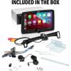 imageBOSS Audio Systems BCPA10RC Car Stereo  Apple CarPlay Android Auto Single Din 101 Inch LCD Touchscreen Bluetooth No CD DVD Player AMFM Radio Receiver Backup Camera7 Inch