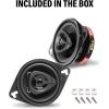 imageBOSS Audio Systems CH3220 35 Inch Car Door Speakers  140 Watts Max per pair Coaxial 2 Way Full Range 4 Ohms Sold in Pairs Bocinas Para Carro35 Black