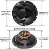 imageBOSS Audio Systems CH6520 65 Inch Car Speakers  250 Watts Max 2 Way Full Range 1 Inch Tweeter Coaxial Sold in Pairs65 Black  2Way