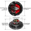 imageBOSS Audio Systems CH6520B Chaos Series 65 Inch Car Stereo Door Speakers  250 Watts Max 2 Way Full Range Audio 1 Inch Tweeter Coaxial Sold in Pairs65 Red  3Way