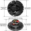 imageBOSS Audio Systems CH6520B Chaos Series 65 Inch Car Stereo Door Speakers  250 Watts Max 2 Way Full Range Audio 1 Inch Tweeter Coaxial Sold in Pairs65 Black  3Way