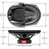 imageBOSS Audio Systems CH6930B Chaos Series 6 x 9 Inch Car Stereo Door Speakers  400 Watts Max 3 Way Full Range Audio Tweeters Coaxial Sold in Pairs6x9 Black  4Way