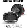 imageBOSS Audio Systems CH6930B Chaos Series 6 x 9 Inch Car Stereo Door Speakers  400 Watts Max 3 Way Full Range Audio Tweeters Coaxial Sold in Pairs6x9 Black  4Way