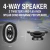 imageBOSS Audio Systems NX654 Onyx Series 65 Inch Car Door Speakers  400 Watts per pair Coaxial 4 Way Full Range 4 Ohms Sold in Pairs Bocinas Para Carro6 x 9 4Way