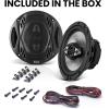 imageBOSS Audio Systems NX654 Onyx Series 65 Inch Car Door Speakers  400 Watts per pair Coaxial 4 Way Full Range 4 Ohms Sold in Pairs Bocinas Para Carro65 4Way