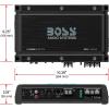 imageBOSS Audio Systems OX15KM Onyx Series Car Audio Subwoofer Amplifier  1500 High Output Class AB 24 Ohm LowHigh Level Inputs Low Pass Crossover MOSFET Power Monoblock Full Range1500W Monoblock