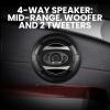 imageBOSS Audio Systems P554C Phantom Series 525 Inch Car Stereo Door Speakers  300 Watts Max 4 Way Full Range Audio Tweeters Coaxial Sold in Pairs65 4Way