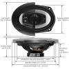 imageBOSS Audio Systems R94 Riot Series 6 x 9 Inch Car Stereo Door Speakers  500 Watts Max 4 Way Full Range Tweeters Coaxial Sold in Pairs6 x 9 4Way
