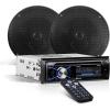 imageBOSS Audio Systems 750BRGB Car Stereo  Single Din Bluetooth CD Player AMFM Radio Receiver USB AUX Input Multi Color Illumination508UAB  2 Speaker Package