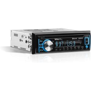 imageBOSS Audio Systems 750BRGB Car Stereo  Single Din Bluetooth CD Player AMFM Radio Receiver USB AUX Input Multi Color Illumination750BRGB