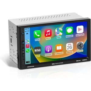 imageBOSS Audio Systems BCP62 Car Stereo  Apple CarPlay Double Din 62 Inch Capacitive Touchscreen Bluetooth No CD DVD Player AMFM Radio Receiver USB7 Inch No CD