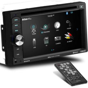 imageBOSS Audio Systems BV9364B Car Stereo DVD Player  Double Din Bluetooth AudioHandsFree Calling 62 Inch Touchscreen LCD Monitor MP3 Player CD DVD USB Port SD AUX Input AMFM Radio Receiver62 BV9351B w CD