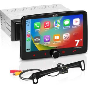 imageBOSS Audio Systems BVCP9700ACFL Car Stereo System  Apple CarPlay Android Auto Single Din With 7 Inch Touchscreen Bluetooth and Calling Head Unit Radio Receiver No CD Player Backup Camera7 Inch