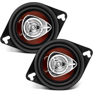 imageBOSS Audio Systems CH3220 35 Inch Car Door Speakers  140 Watts Max per pair Coaxial 2 Way Full Range 4 Ohms Sold in Pairs Bocinas Para Carro35 Red
