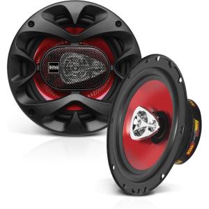 imageBOSS Audio Systems CH6520 65 Inch Car Speakers  250 Watts Max 2 Way Full Range 1 Inch Tweeter Coaxial Sold in Pairs65 Red  3Way