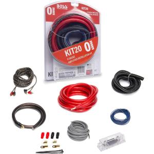 imageBOSS Audio Systems KIT20 0 Gauge Amplifier Installation Wiring Kit  A Car Amplifier Wiring Kit Helps You Make Connections and Brings Power to Your Radio Subwoofers and Speakers0 Gauge