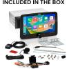 imageBOSS Audio Systems BCPA8 Single DIN Car Stereo Wireless Apple CarPlay Android Auto 8 Inch Touchscreen Bluetooth AMFM Radio Receiver7 Inch