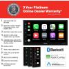 imageBOSS Audio Systems BVCP9850W Car Stereo  Wireless Apple CarPlay ampamp Android Auto Double Din 675 Inch Touchscreen Bluetooth No DVD CD Player AMFM Radio Receiver Wireless Remote Control675 Inch