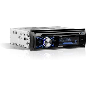 imageBOSS Audio Systems 508UAB Car Stereo  Single Din Bluetooth CD Player AMFM Radio Receiver Auxin USB Builtin Microphone