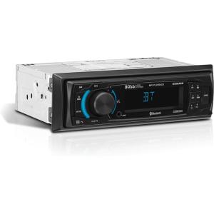 imageBOSS Audio Systems 625UAB Single DIN Car Stereo with Bluetooth  No CD DVD Player AMFM Radio Receiver Aux Input USB625UAB Detachable Face