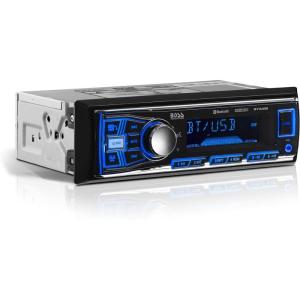 imageBOSS Audio Systems 632UAB Car Stereo  Single Din Bluetooth No CD DVD Player AMFM Radio Receiver Wireless Remote Control Aux in USB611UAB Bluetooth