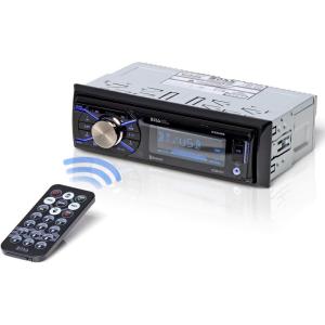 imageBOSS Audio Systems 632UAB Car Stereo  Single Din Bluetooth No CD DVD Player AMFM Radio Receiver Wireless Remote Control Aux in USB632UAB Detachable Face