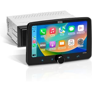 imageBOSS Audio Systems BCPA8 Single DIN Car Stereo Wireless Apple CarPlay Android Auto 8 Inch Touchscreen Bluetooth AMFM Radio Receiver8 Inch
