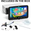 imageBOSS Audio Systems BCPA8W Car Stereo  Wireless Apple CarPlay ampamp Android Auto Single Din 8 Inch Touchscreen Bluetooth No CD DVD Player AMFM Radio Receiver8 Inch Wireless