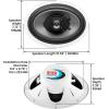 imageBOSS Audio Systems MR690 6x9 Inch Marine Speakers  350 Watts Per Pair Coaxial 2 Way Full Range 4 Ohms Weatherproof6x9 White 350W MR690