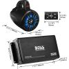 imageBOSS Audio Systems UNI4RGB ATV UTV Marine Boat IPX5 Weatherproof 4 Inch Stereo Wake Tower Speakers x4 And 4 Channel Weatherproof Bluetooth Amplifier