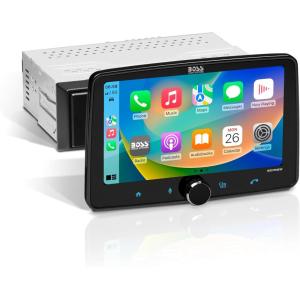 imageBOSS Audio Systems BCPA8W Car Stereo  Wireless Apple CarPlay ampamp Android Auto Single Din 8 Inch Touchscreen Bluetooth No CD DVD Player AMFM Radio Receiver8 Inch Wireless