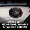 imageBOSS Audio Systems CH6930 Chaos Series 6 x 9 Inch Car Stereo Door Speakers  400 Watts Max 3 Way Full Range Audio Tweeters Coaxial Sold in Pairs6x9 Red  3Way