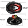 imageBOSS Audio Systems CH6930 Chaos Series 6 x 9 Inch Car Stereo Door Speakers  400 Watts Max 3 Way Full Range Audio Tweeters Coaxial Sold in Pairs6x9 Red  3Way