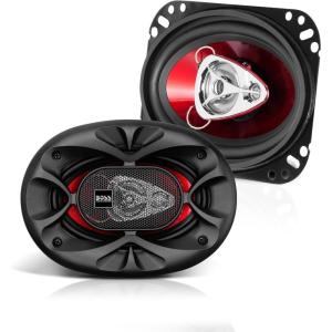 imageBOSS Audio Systems CH4620 4 x 6 Inch Car Door Speakers  200 Watts Max Coaxial 2 Way Full Range 4 Ohms Sold in Pairs Bocinas Para Carro4x6 Red